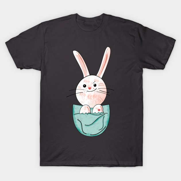 Little rabbit in the pocket T-Shirt by spontania